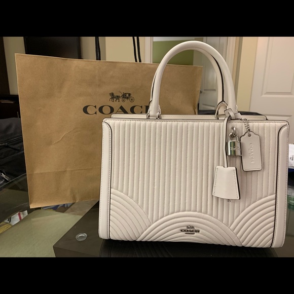 Coach Handbags - Coach purse. Art Deco. Chalk. Retails $647.00USD